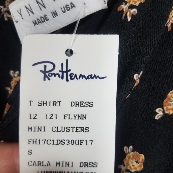 Flynn Skye | Carla Mini Shirt Dress Floral Black Small - Picture 9 of 10